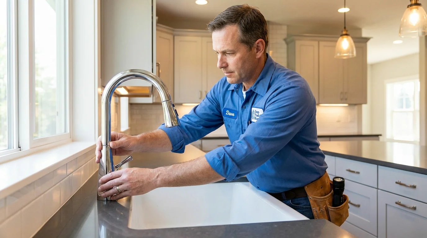 Kitchen faucet installation by Johns Plumbing LLC in Green Springs