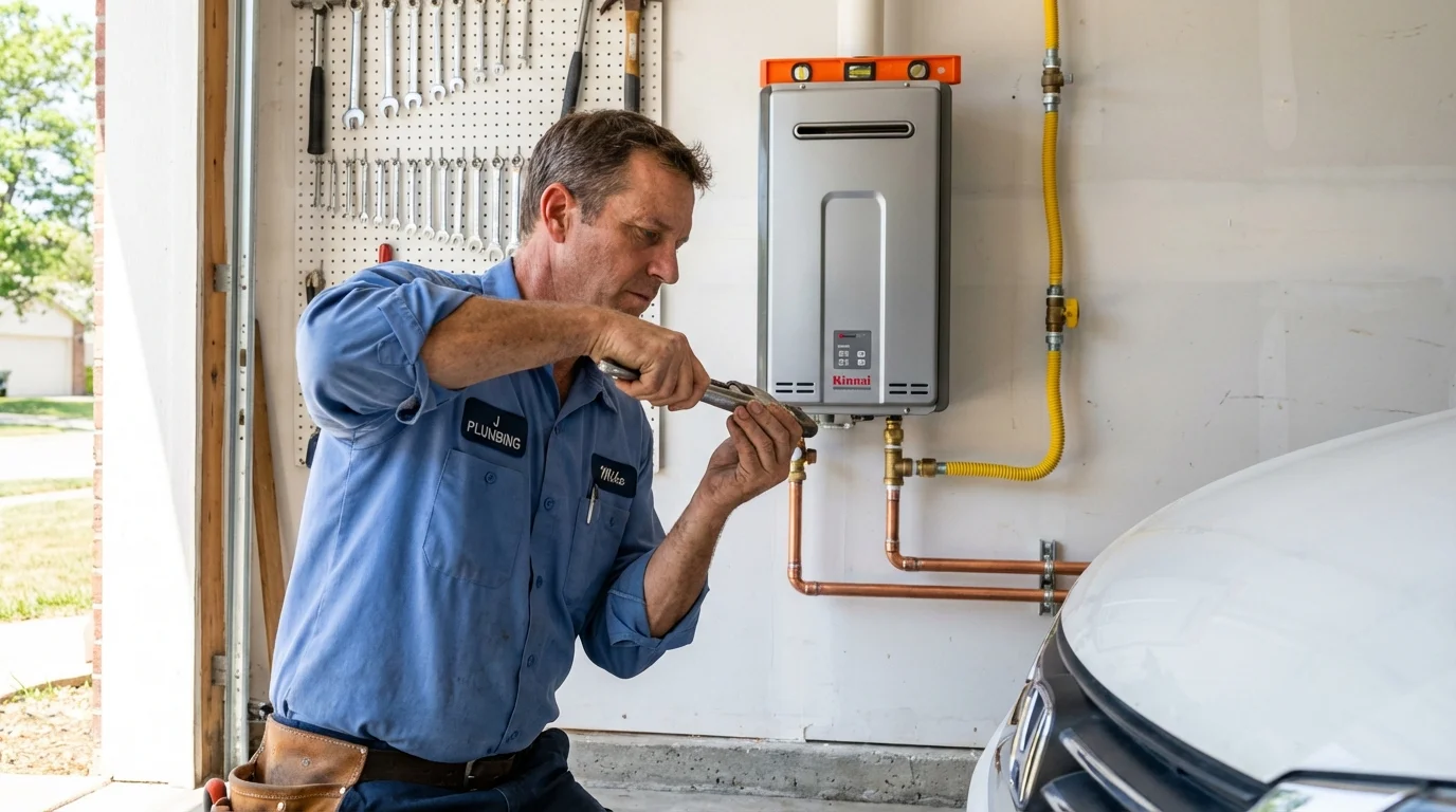 Tankless water heater installation by a Johns Plumbing LLC plumber in Green Springs